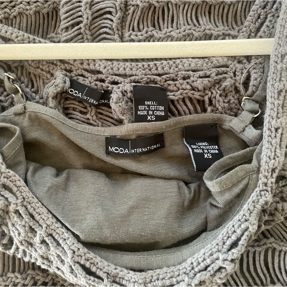 90s dark green knit midi tank dress - Picture 4 of 5